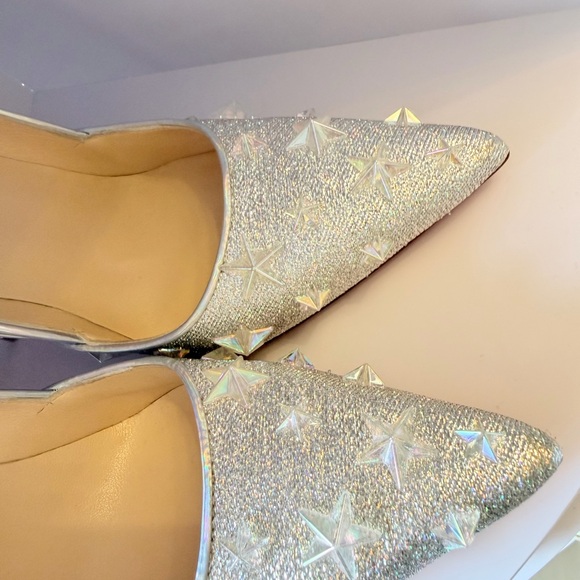 Christian Louboutin Iridescent Silver Pointed Stiletto Pumps - Picture 5 of 9